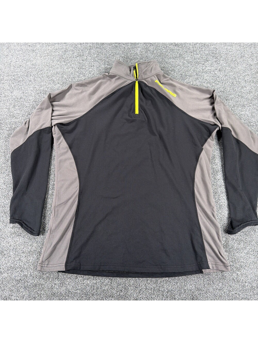 Polaris Gray 1/4 Zip Mock Neck Pullover Long Sleeve-Men's XL
